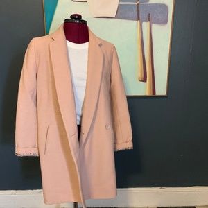 Zara Pink French Coat, Polka Dot Liner XS
